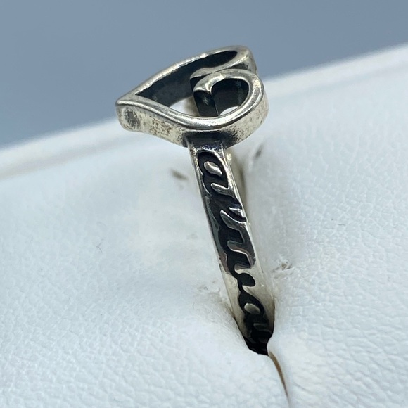 Sterling Silver James Avery "Forever and Always" Heart Ring - Picture 2 of 5